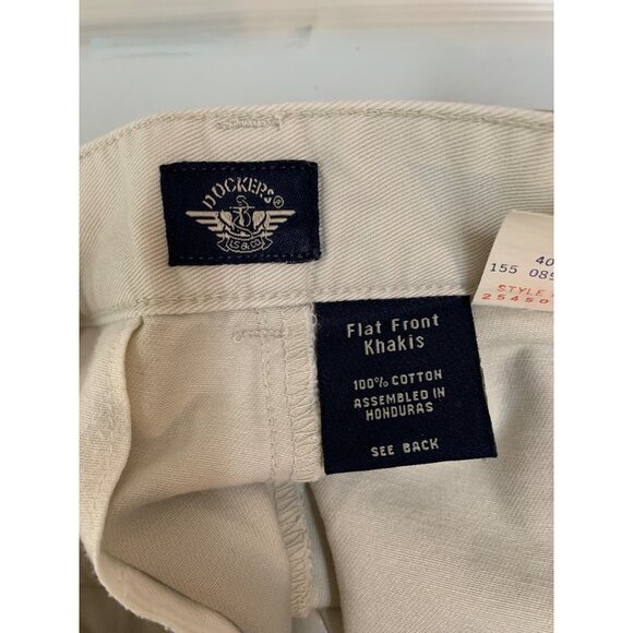 Dockers Women’s Flat Front Khakis Beige Cotton Trousers Size 29 - Picture 5 of 5